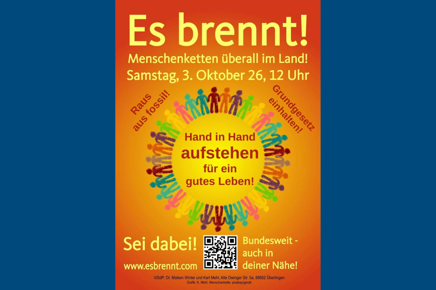Flyer "Es brennt!"